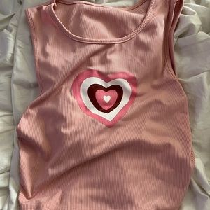 pink crop top